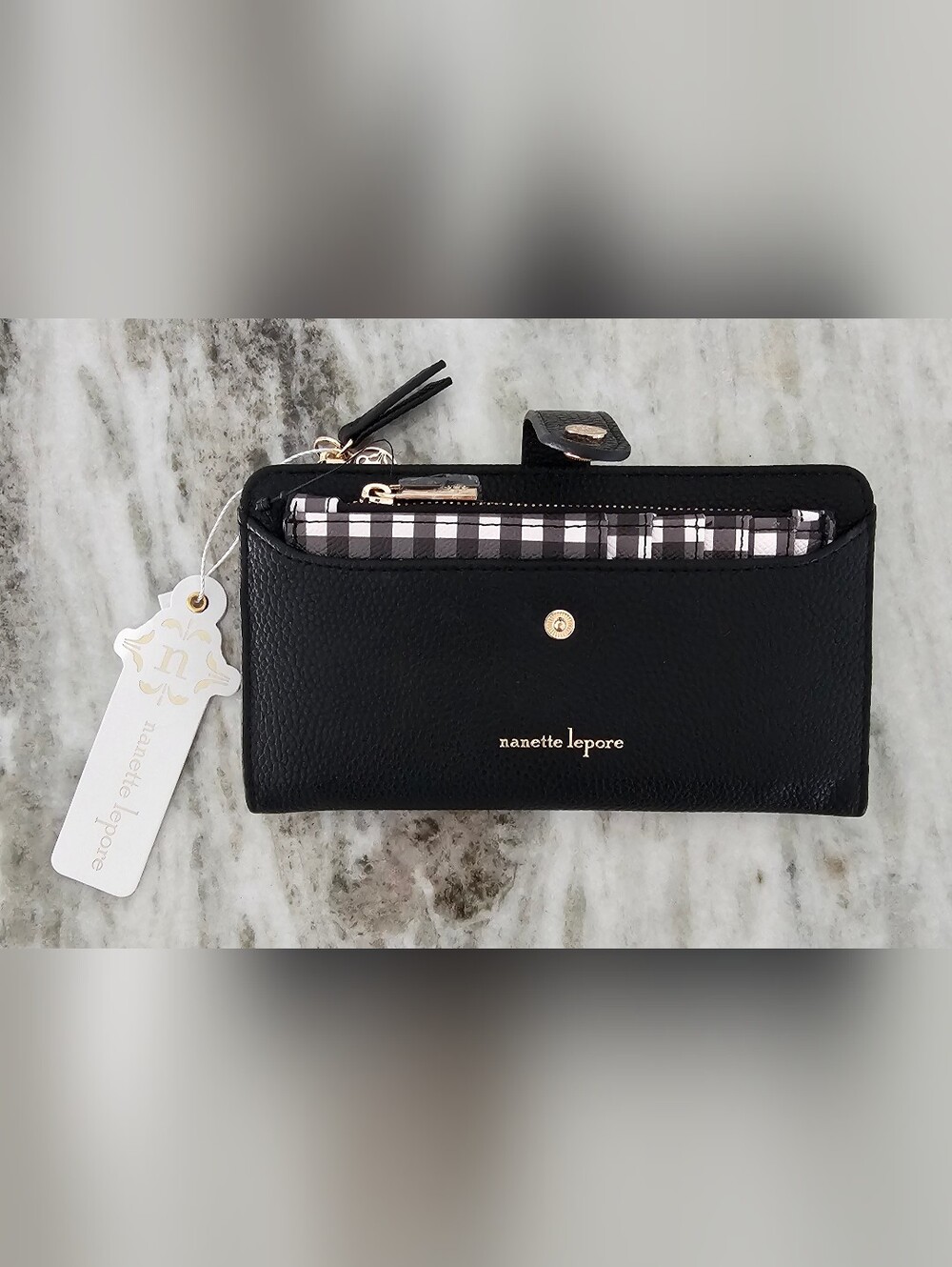 NWT nanette lepore Black Wallet